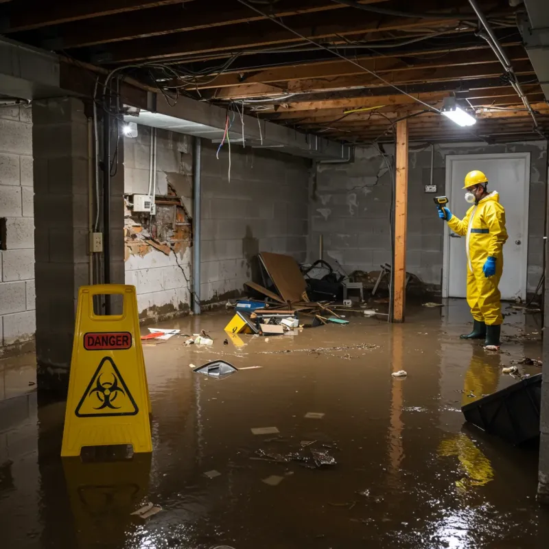 Flooded Basement Electrical Hazard in Uvalde, TX Property